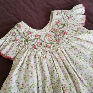 Spring smocked  toddler dress